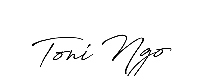 Toni Ngo stylish signature style. Best Handwritten Sign (Antro_Vectra_Bolder) for my name. Handwritten Signature Collection Ideas for my name Toni Ngo. Toni Ngo signature style 7 images and pictures png
