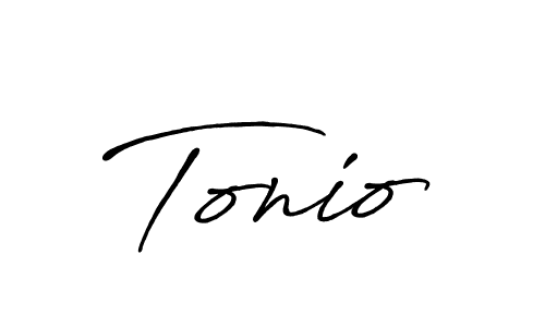 How to make Tonio signature? Antro_Vectra_Bolder is a professional autograph style. Create handwritten signature for Tonio name. Tonio signature style 7 images and pictures png