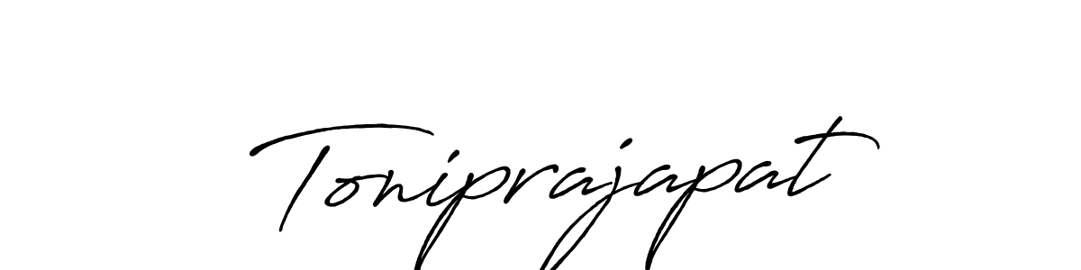 Design your own signature with our free online signature maker. With this signature software, you can create a handwritten (Antro_Vectra_Bolder) signature for name Toniprajapat. Toniprajapat signature style 7 images and pictures png