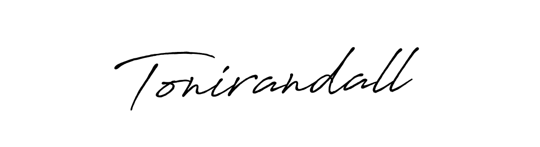 How to make Tonirandall name signature. Use Antro_Vectra_Bolder style for creating short signs online. This is the latest handwritten sign. Tonirandall signature style 7 images and pictures png