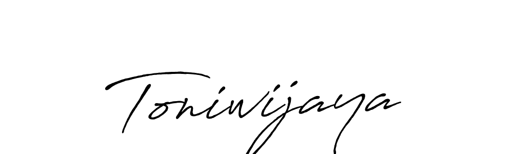 Antro_Vectra_Bolder is a professional signature style that is perfect for those who want to add a touch of class to their signature. It is also a great choice for those who want to make their signature more unique. Get Toniwijaya name to fancy signature for free. Toniwijaya signature style 7 images and pictures png