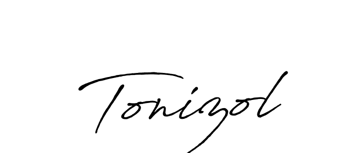 Create a beautiful signature design for name Tonizol. With this signature (Antro_Vectra_Bolder) fonts, you can make a handwritten signature for free. Tonizol signature style 7 images and pictures png