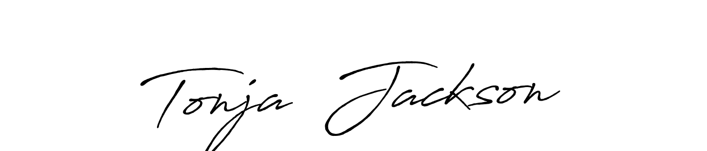 It looks lik you need a new signature style for name Tonja  Jackson. Design unique handwritten (Antro_Vectra_Bolder) signature with our free signature maker in just a few clicks. Tonja  Jackson signature style 7 images and pictures png