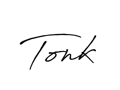 How to make Tonk signature? Antro_Vectra_Bolder is a professional autograph style. Create handwritten signature for Tonk name. Tonk signature style 7 images and pictures png