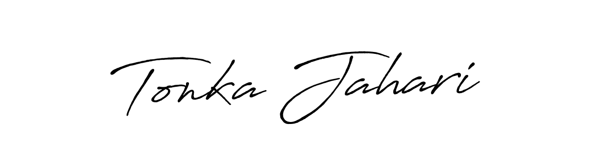 Also You can easily find your signature by using the search form. We will create Tonka Jahari name handwritten signature images for you free of cost using Antro_Vectra_Bolder sign style. Tonka Jahari signature style 7 images and pictures png