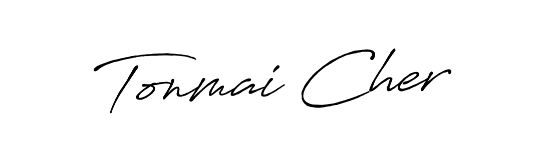 How to Draw Tonmai Cher signature style? Antro_Vectra_Bolder is a latest design signature styles for name Tonmai Cher. Tonmai Cher signature style 7 images and pictures png