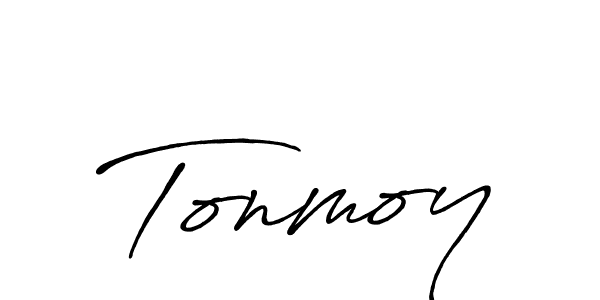 Make a beautiful signature design for name Tonmoy. With this signature (Antro_Vectra_Bolder) style, you can create a handwritten signature for free. Tonmoy signature style 7 images and pictures png