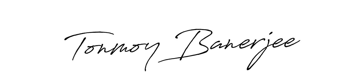 Create a beautiful signature design for name Tonmoy Banerjee. With this signature (Antro_Vectra_Bolder) fonts, you can make a handwritten signature for free. Tonmoy Banerjee signature style 7 images and pictures png