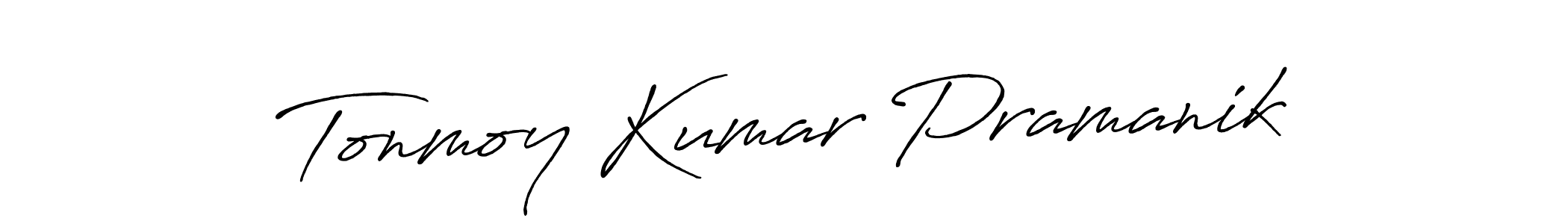 Make a beautiful signature design for name Tonmoy Kumar Pramanik. With this signature (Antro_Vectra_Bolder) style, you can create a handwritten signature for free. Tonmoy Kumar Pramanik signature style 7 images and pictures png
