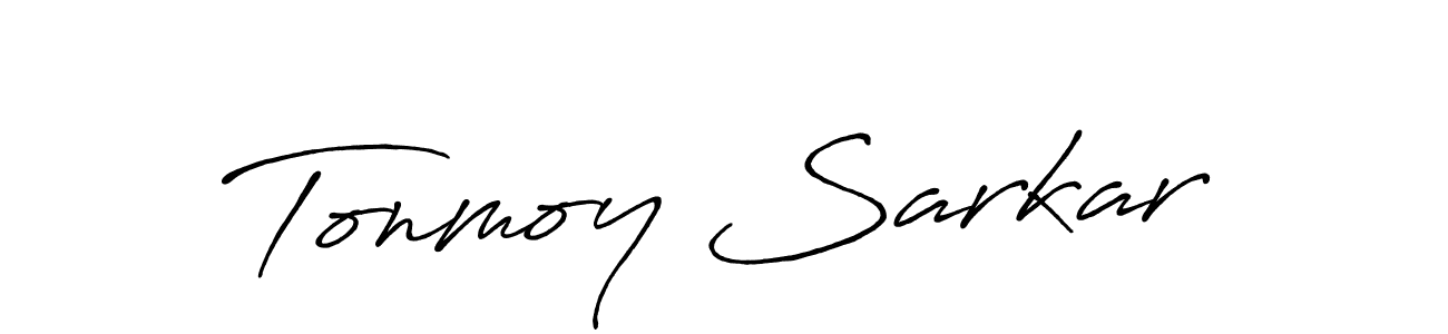 Create a beautiful signature design for name Tonmoy Sarkar. With this signature (Antro_Vectra_Bolder) fonts, you can make a handwritten signature for free. Tonmoy Sarkar signature style 7 images and pictures png