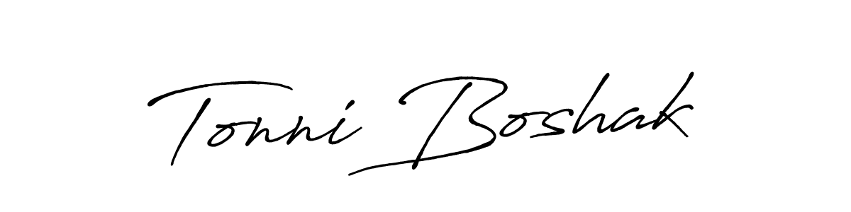 Make a short Tonni Boshak signature style. Manage your documents anywhere anytime using Antro_Vectra_Bolder. Create and add eSignatures, submit forms, share and send files easily. Tonni Boshak signature style 7 images and pictures png