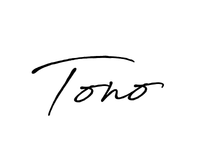 Use a signature maker to create a handwritten signature online. With this signature software, you can design (Antro_Vectra_Bolder) your own signature for name Tono. Tono signature style 7 images and pictures png