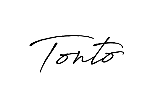 Make a beautiful signature design for name Tonto. Use this online signature maker to create a handwritten signature for free. Tonto signature style 7 images and pictures png