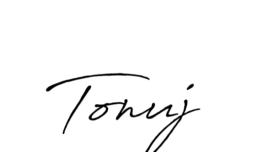 Once you've used our free online signature maker to create your best signature Antro_Vectra_Bolder style, it's time to enjoy all of the benefits that Tonuj name signing documents. Tonuj signature style 7 images and pictures png