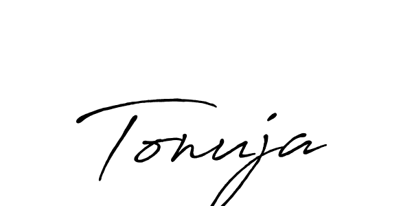 How to make Tonuja name signature. Use Antro_Vectra_Bolder style for creating short signs online. This is the latest handwritten sign. Tonuja signature style 7 images and pictures png