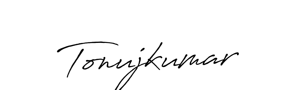 Use a signature maker to create a handwritten signature online. With this signature software, you can design (Antro_Vectra_Bolder) your own signature for name Tonujkumar. Tonujkumar signature style 7 images and pictures png