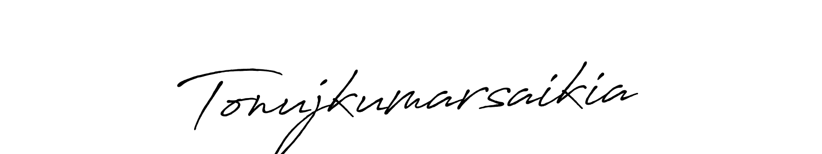 Use a signature maker to create a handwritten signature online. With this signature software, you can design (Antro_Vectra_Bolder) your own signature for name Tonujkumarsaikia. Tonujkumarsaikia signature style 7 images and pictures png