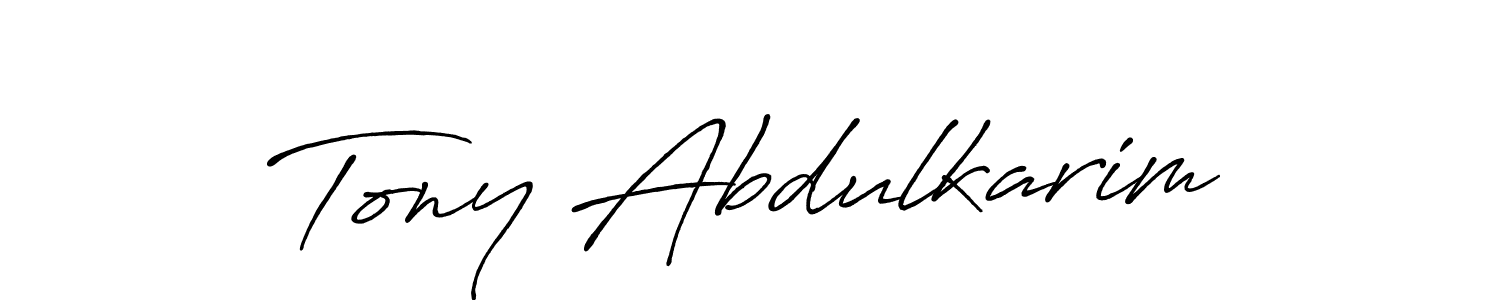 Also we have Tony Abdulkarim name is the best signature style. Create professional handwritten signature collection using Antro_Vectra_Bolder autograph style. Tony Abdulkarim signature style 7 images and pictures png