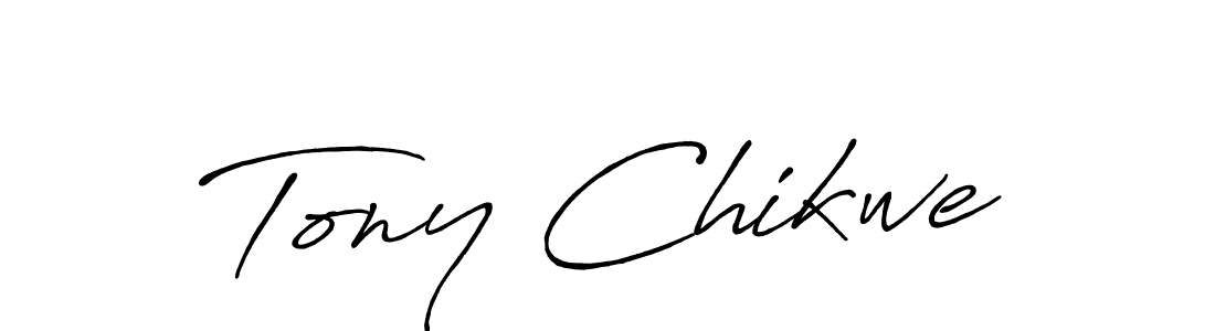 How to make Tony Chikwe name signature. Use Antro_Vectra_Bolder style for creating short signs online. This is the latest handwritten sign. Tony Chikwe signature style 7 images and pictures png