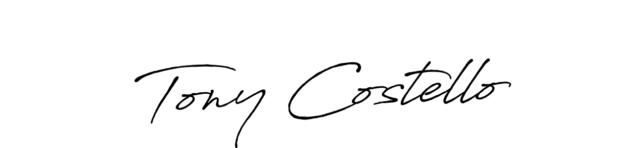 Design your own signature with our free online signature maker. With this signature software, you can create a handwritten (Antro_Vectra_Bolder) signature for name Tony Costello. Tony Costello signature style 7 images and pictures png