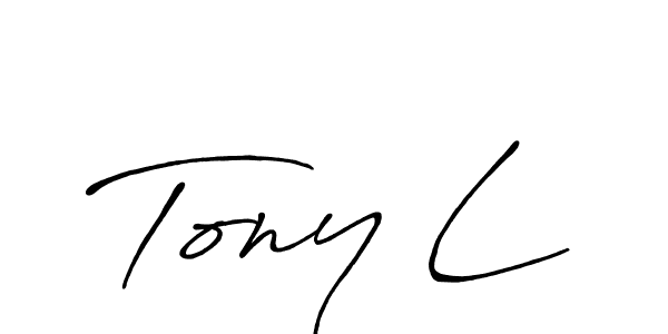 How to make Tony L name signature. Use Antro_Vectra_Bolder style for creating short signs online. This is the latest handwritten sign. Tony L signature style 7 images and pictures png