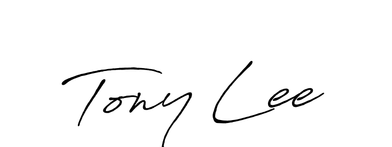 How to make Tony Lee name signature. Use Antro_Vectra_Bolder style for creating short signs online. This is the latest handwritten sign. Tony Lee signature style 7 images and pictures png