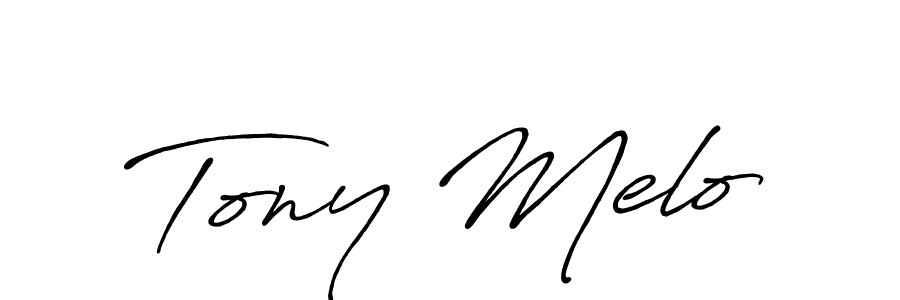 Use a signature maker to create a handwritten signature online. With this signature software, you can design (Antro_Vectra_Bolder) your own signature for name Tony Melo. Tony Melo signature style 7 images and pictures png