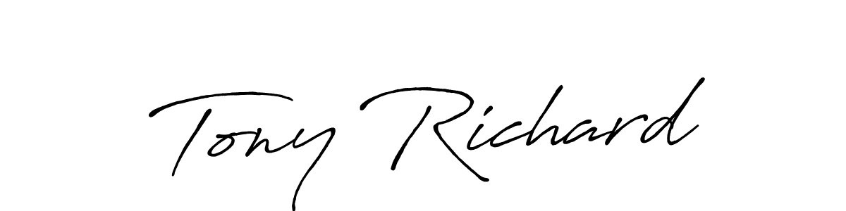 Create a beautiful signature design for name Tony Richard. With this signature (Antro_Vectra_Bolder) fonts, you can make a handwritten signature for free. Tony Richard signature style 7 images and pictures png