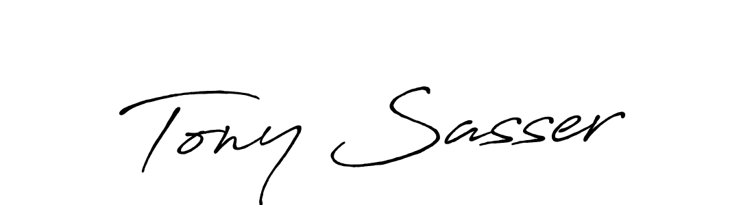 Make a beautiful signature design for name Tony Sasser. With this signature (Antro_Vectra_Bolder) style, you can create a handwritten signature for free. Tony Sasser signature style 7 images and pictures png