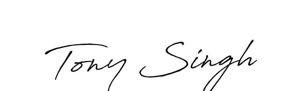 Make a beautiful signature design for name Tony Singh. With this signature (Antro_Vectra_Bolder) style, you can create a handwritten signature for free. Tony Singh signature style 7 images and pictures png