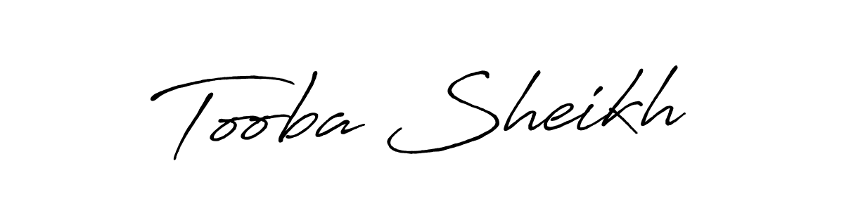 Tooba Sheikh stylish signature style. Best Handwritten Sign (Antro_Vectra_Bolder) for my name. Handwritten Signature Collection Ideas for my name Tooba Sheikh. Tooba Sheikh signature style 7 images and pictures png