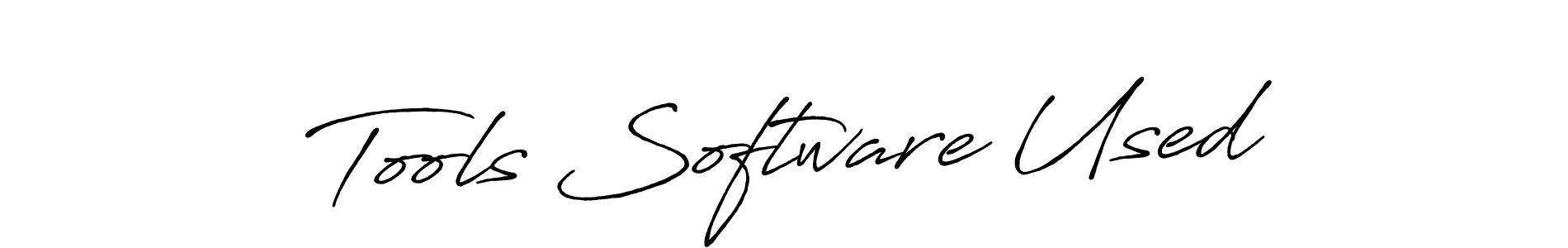Create a beautiful signature design for name Tools Software Used. With this signature (Antro_Vectra_Bolder) fonts, you can make a handwritten signature for free. Tools Software Used signature style 7 images and pictures png