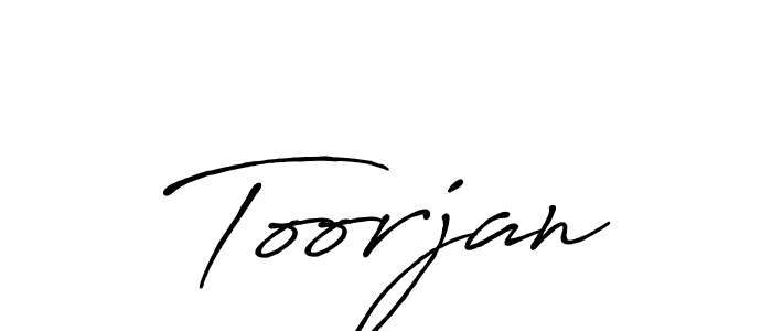 Create a beautiful signature design for name Toorjan. With this signature (Antro_Vectra_Bolder) fonts, you can make a handwritten signature for free. Toorjan signature style 7 images and pictures png