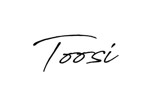 Use a signature maker to create a handwritten signature online. With this signature software, you can design (Antro_Vectra_Bolder) your own signature for name Toosi. Toosi signature style 7 images and pictures png