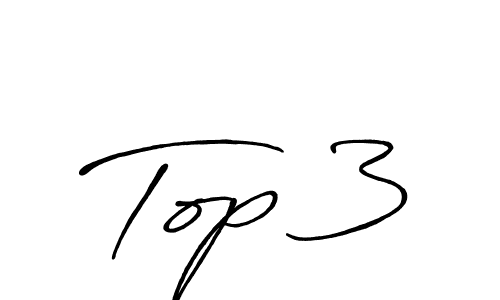 Also we have Top 3 name is the best signature style. Create professional handwritten signature collection using Antro_Vectra_Bolder autograph style. Top 3 signature style 7 images and pictures png