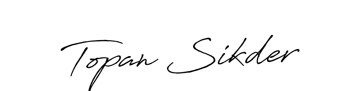Topan Sikder stylish signature style. Best Handwritten Sign (Antro_Vectra_Bolder) for my name. Handwritten Signature Collection Ideas for my name Topan Sikder. Topan Sikder signature style 7 images and pictures png