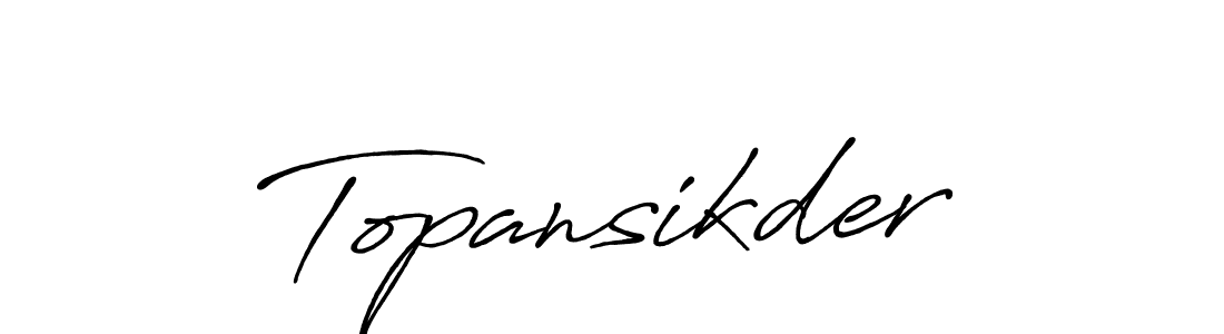 Make a beautiful signature design for name Topansikder. With this signature (Antro_Vectra_Bolder) style, you can create a handwritten signature for free. Topansikder signature style 7 images and pictures png