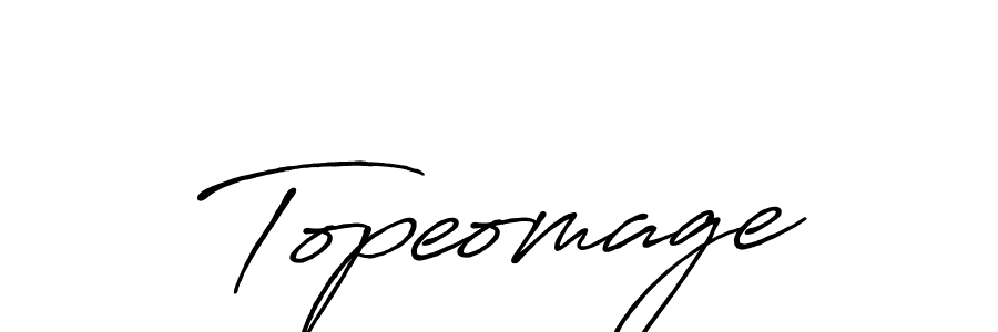 How to make Topeomage name signature. Use Antro_Vectra_Bolder style for creating short signs online. This is the latest handwritten sign. Topeomage signature style 7 images and pictures png