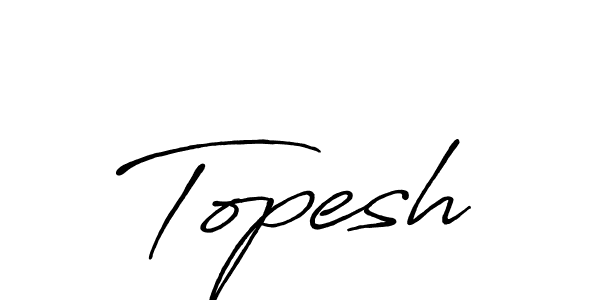 Topesh stylish signature style. Best Handwritten Sign (Antro_Vectra_Bolder) for my name. Handwritten Signature Collection Ideas for my name Topesh. Topesh signature style 7 images and pictures png
