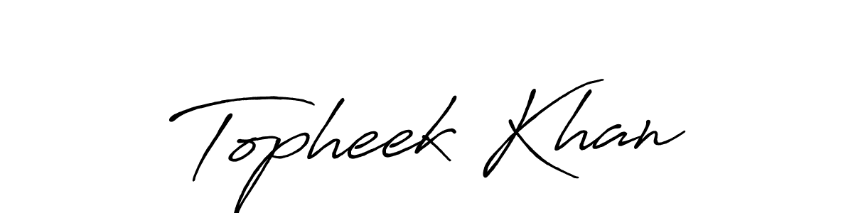 if you are searching for the best signature style for your name Topheek Khan. so please give up your signature search. here we have designed multiple signature styles  using Antro_Vectra_Bolder. Topheek Khan signature style 7 images and pictures png