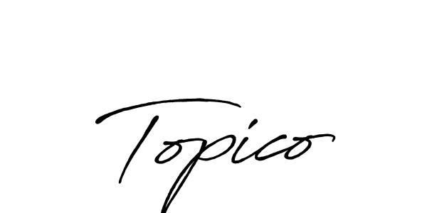 Make a beautiful signature design for name Topico. With this signature (Antro_Vectra_Bolder) style, you can create a handwritten signature for free. Topico signature style 7 images and pictures png