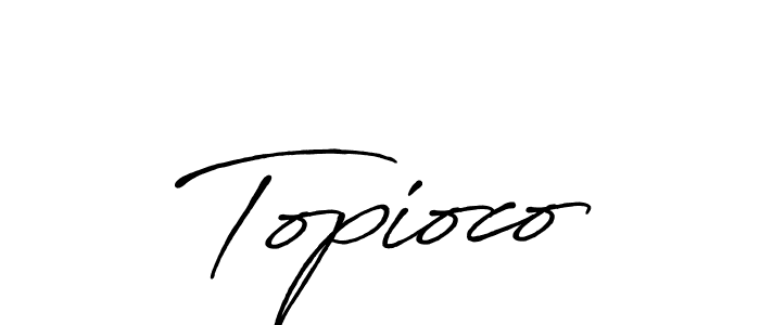Use a signature maker to create a handwritten signature online. With this signature software, you can design (Antro_Vectra_Bolder) your own signature for name Topioco. Topioco signature style 7 images and pictures png