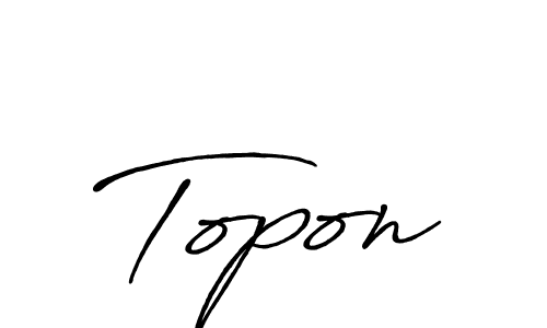 How to make Topon signature? Antro_Vectra_Bolder is a professional autograph style. Create handwritten signature for Topon name. Topon signature style 7 images and pictures png