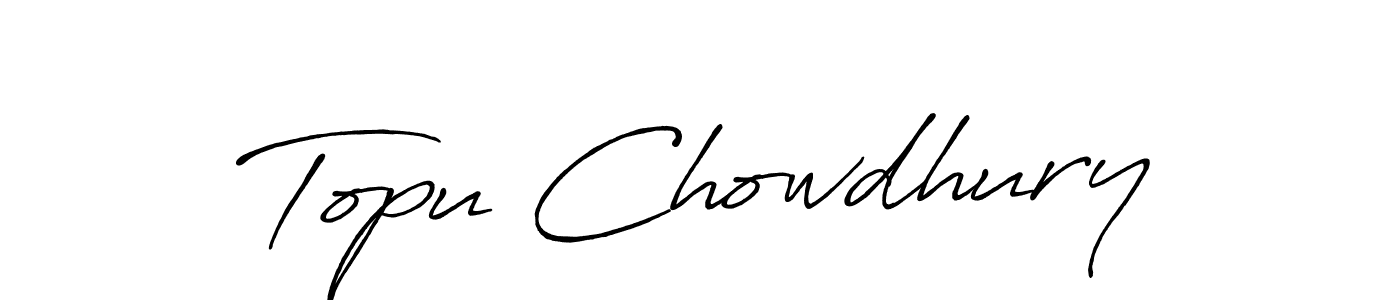 Create a beautiful signature design for name Topu Chowdhury. With this signature (Antro_Vectra_Bolder) fonts, you can make a handwritten signature for free. Topu Chowdhury signature style 7 images and pictures png