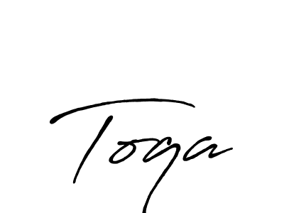 You should practise on your own different ways (Antro_Vectra_Bolder) to write your name (Toqa) in signature. don't let someone else do it for you. Toqa signature style 7 images and pictures png