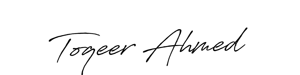 How to Draw Toqeer Ahmed signature style? Antro_Vectra_Bolder is a latest design signature styles for name Toqeer Ahmed. Toqeer Ahmed signature style 7 images and pictures png