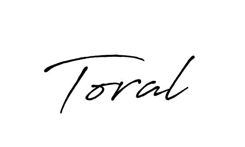 The best way (Antro_Vectra_Bolder) to make a short signature is to pick only two or three words in your name. The name Toral include a total of six letters. For converting this name. Toral signature style 7 images and pictures png