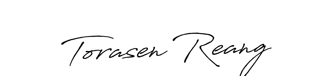 The best way (Antro_Vectra_Bolder) to make a short signature is to pick only two or three words in your name. The name Torasen Reang include a total of six letters. For converting this name. Torasen Reang signature style 7 images and pictures png