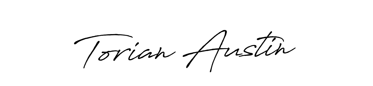 Create a beautiful signature design for name Torian Austin. With this signature (Antro_Vectra_Bolder) fonts, you can make a handwritten signature for free. Torian Austin signature style 7 images and pictures png