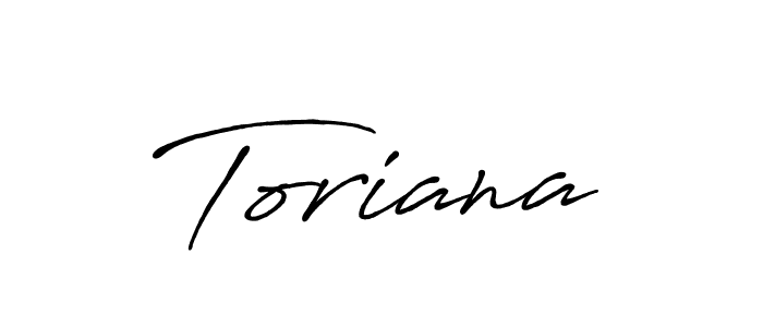 Toriana stylish signature style. Best Handwritten Sign (Antro_Vectra_Bolder) for my name. Handwritten Signature Collection Ideas for my name Toriana. Toriana signature style 7 images and pictures png